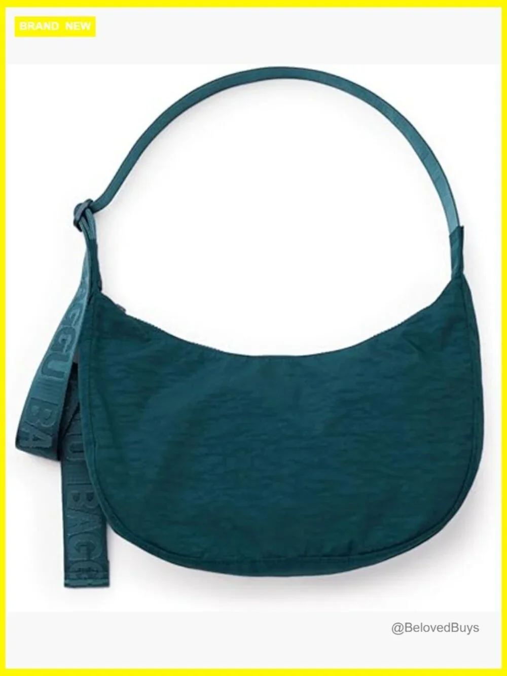 Recycled Nylon Crescent Bag with Carabiner, Machine Washable
